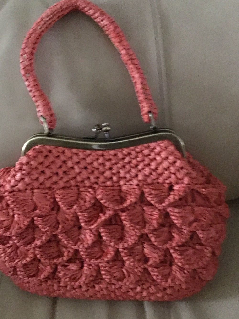 Patricia Nash Coral Knit Clutch with Top Handle - Picture 2 of 6